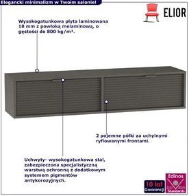 Czarna ryflowana szafka pod tv N1-Z98