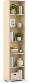 Biblioteka SILVER LINE, 1 kolumna, 2230 x 600 x 400 mm, brzoza