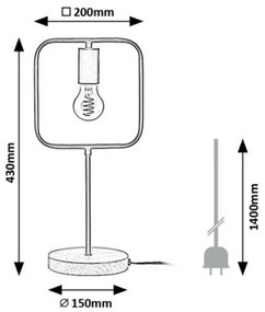 Rabalux 3219 Rufin lampa stołowa