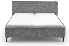 Szare tapicerowane łóżko dwuosobowe 180x200 cm Alicante – Meise Möbel