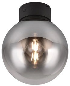 Czarna lampa sufitowa LED ze szklanym kloszem ø 30 cm Cipallone – CINQUE