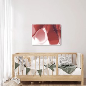 Obraz - Czerwony abstrakcyjny kwiat N⁰3 (70x50 cm)