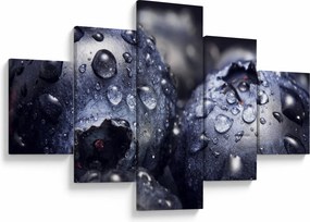 Obraz owoców z kroplami wody (125x70 cm)
