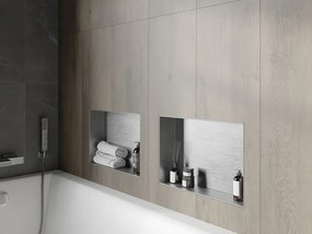 Mexen X-Wall-NR półka wnękowa bez kołnierza 45 x 30 cm, inox - 1911453010