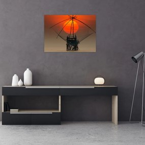 Obraz - Wschód słońca, jezioro Pakpra (70x50 cm)