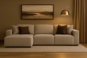 Narożnik modułowy Cursal A lewy – sofa narożna 284 x 166 cm, beżowy Raven 30, nowoczesny design