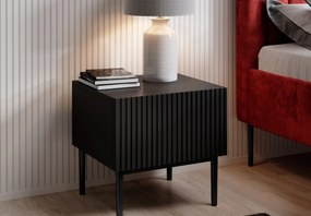 Zestaw szafek nocnych Nicole 46 cm - czarny / czarne nóżki
