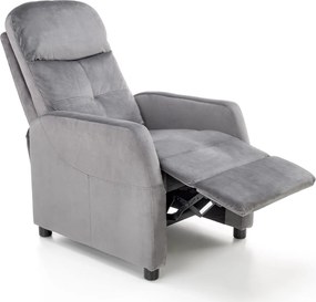 Rozkładany fotel wypoczynkowy z tkaniny velvet Felipe 2