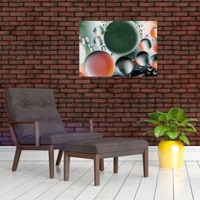 Obraz na szkle abstrakcji - bąbelki (70x50 cm)