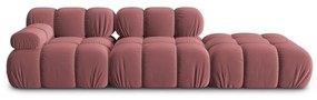 Różowa aksamitna sofa 282 cm Bellis – Micadoni Home