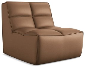 Brązowy moduł sofy z imitacji skóry Kalai – Makamii