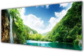 Szkło do Kuchni na Ścianę Harmonijny Krajobraz Alpejski