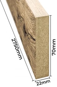 Lamele ażurowe 8 szt. dąb wotan R1-M34