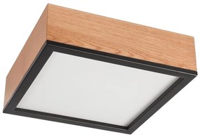 Lampa sufitowa OAK SQUARE 2xE27/15W/230V 31x31 cm dąb/czarna