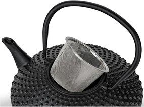 Czarny żeliwny dzbanek do herbaty z sitkiem 1,25 l Xilin – Bredemeijer