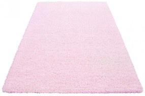 Dywan shaggy jednokolorowy różowy 300 cm x 400 cm