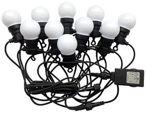 LED Łańcuch zewnętrzny STRING 5m 10xLED/0,5W/230V IP44 3000K