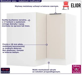 Stojąca narożna szafka kuchenna beż piaskowy - Skania 20X