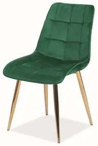 Krzesło CHIC VELVET GOLD zielone SIGNAL