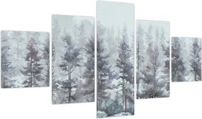 Obraz - Pine forest II, aquarel (125x70 cm)