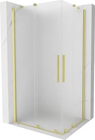 Mexen Velar Duo kabina prysznicowa rozsuwana 100 x 90 cm, szron, złota szczotkowana - 871-100-090-32-55
