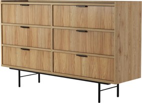 Komoda z 6 szufladami do przechowywania hikora naturalna R5-F71