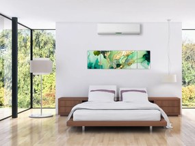 Obraz - Zielona abstrakcja (170x50 cm)