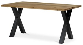 Stół do jadalni z litego drewna 160 x 90 cm, dąb