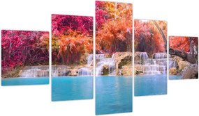 Obraz turkusowej laguny, Laos, Tat Kuang Si (125x70 cm)