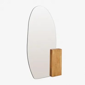 Lustro Stojące Nieregularne 80x160 Cm Z Drewna Dębowego Eriste Roble - Sklum