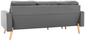 3-osobowa jasnoszara sofa z podnóżkiem - Muria 4Q