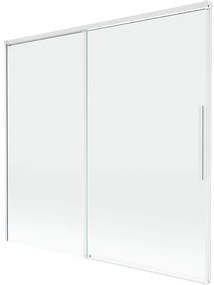 Mexen Rox parawan nawannowy 2-skrzydłowy rozsuwany 170 x 150 cm, transparent, biały - 8C9-170-001-20-00