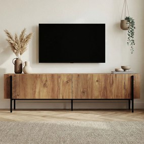 Stolik RTV ZENORI 180 cm, sosna Atlantic/czarny