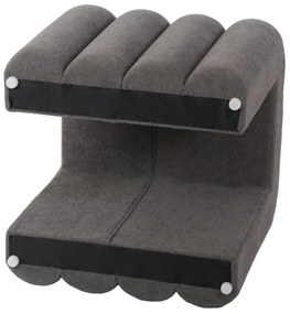Szara designerska pufa TICA