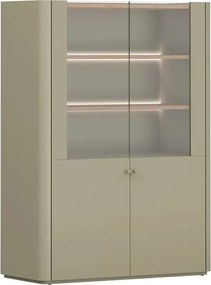Witryna Elivo 100 cm dwudrzwiowa - eukaliptus / dąb baltic dune