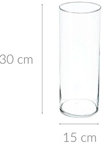 Wazon szklany CONICAL, 30 cm