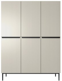 Szafa Nicole 150 cm z półkami i szufladami - kaszmir / czarne nóżki