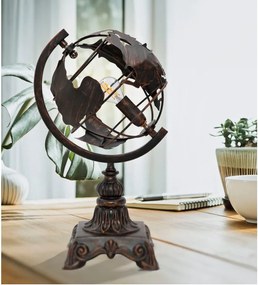 Czarna lampa stołowa z metalowym kloszem (wysokość 40 cm) World Industry – Mauro Ferretti