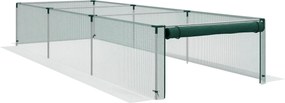 Outsunny Siatka Ogrodowa 125x373m z Drzwiami na Zamek Błyskawiczny Ochrona Przed Owadami Zielona | Aosom PL