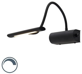 Designerska lampa ścienna czarna 18,5 cm w tym LED ze ściemniaczem - Tableau Nowoczesny Oswietlenie wewnetrzne