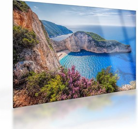 Obraz na szkle - Plaża Navagio, Grecja (70x50 cm)