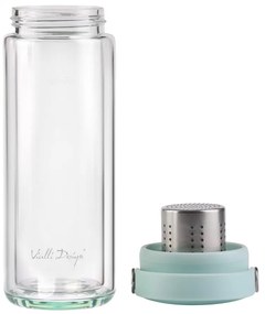 Miętowa szklana butelka 350 ml Fuori – Vialli Design