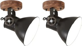 Czarne industrialne lampy ścienno sufitowe S6-S27