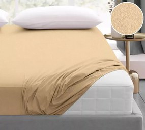 Prześcieradło frotte z gumką Bielbaw 160x200 kremowy GRENO