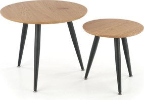 Komplet dwóch stolików kawowych w stylu loft Mentona 2