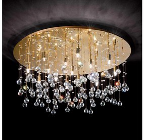 Ideal Lux - LED Lampa sufitowa kryształowa MOONLIGHT 15xG9/3W/230V śr. 80 cm złoty