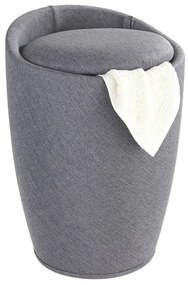 Pufa CANDY GREY - kosz na pranie, 2w1, WENKO