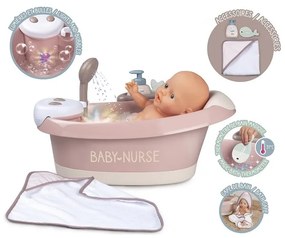 Smoby baby nurse wanienka z hydromasażem, prysznicem i światłem