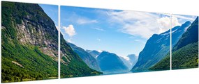 Obraz - Jezioro Lovatnet (170x50 cm)