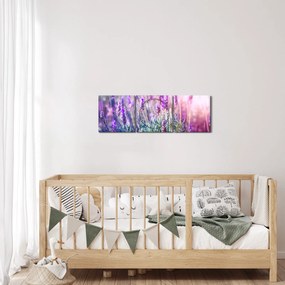 Obraz - Lawenda w słońcu (z zegarem) (90x30 cm)